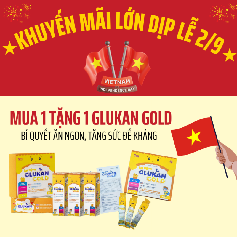 Khuyến mãi ăn ngon Glukan Gold Mua 1 tặng 1